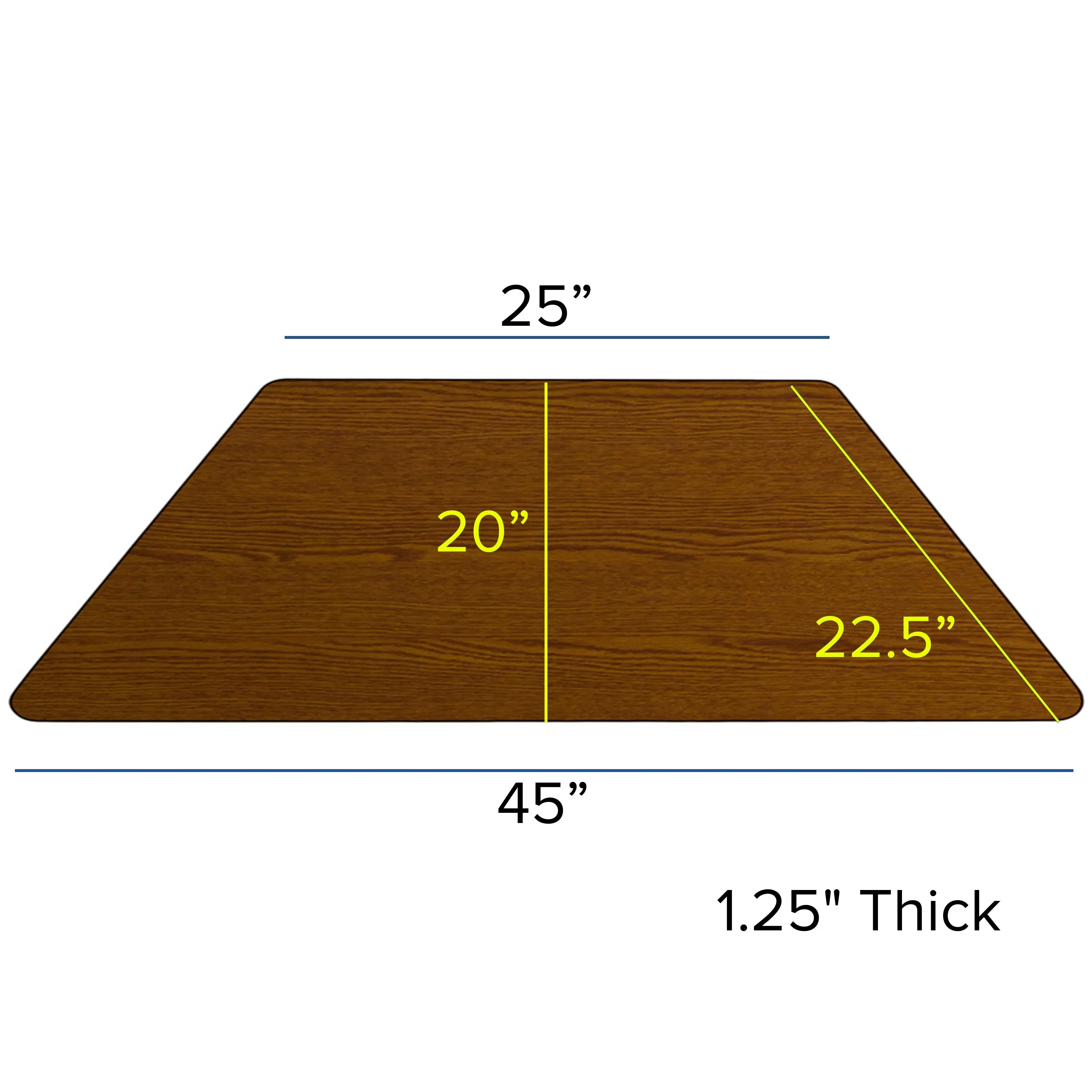 22.5x45 Oak Activity Table XU-A2448-TRAP-OAK-H-A-GG