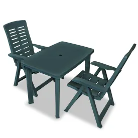 3 Piece Bistro Set Plastic Green