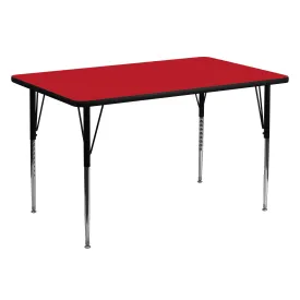 30x60 REC Red Activity Table XU-A3060-REC-RED-H-A-GG