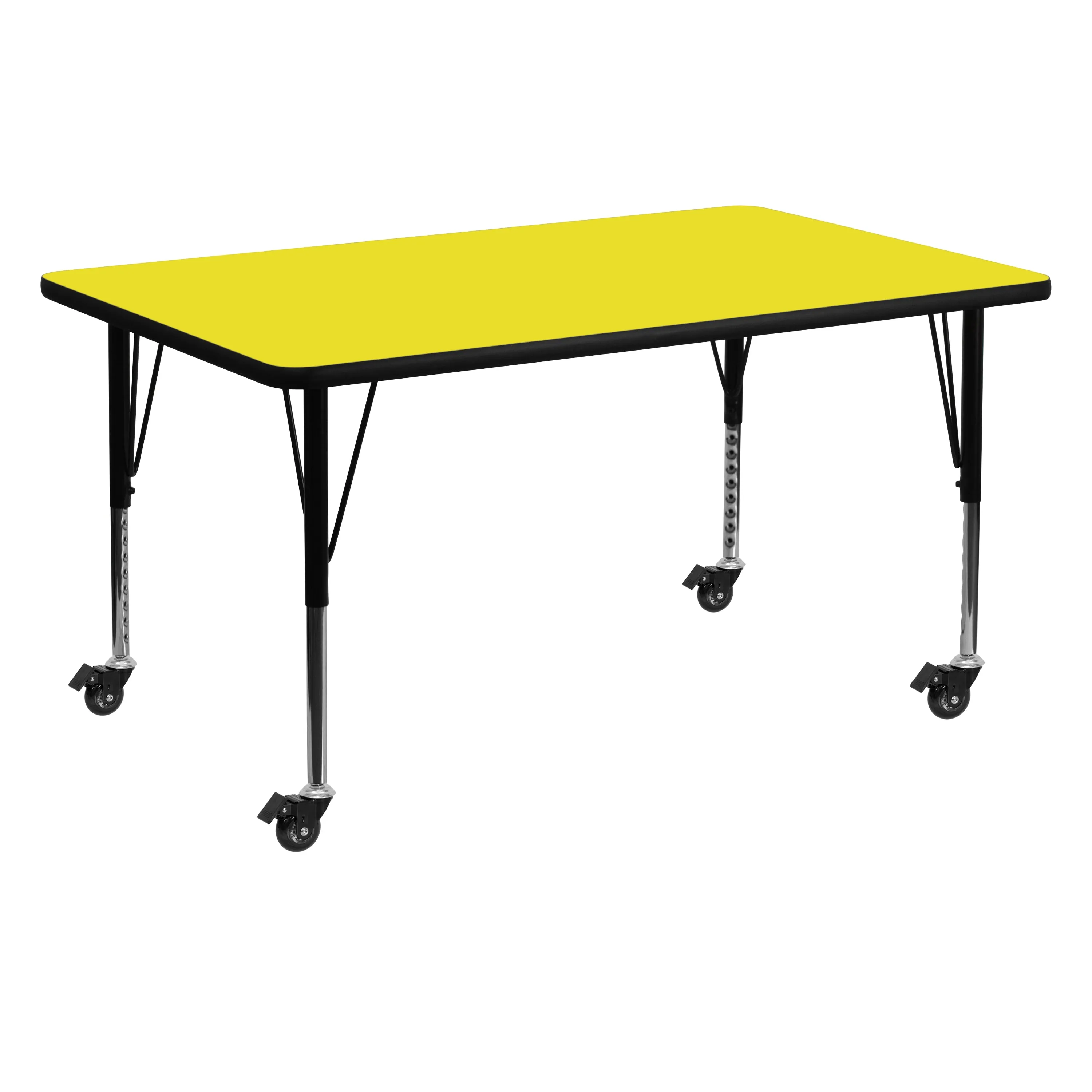 30x60 Yellow Activity Table XU-A3060-REC-YEL-H-P-CAS-GG