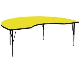 48x72 KDNY Yell Activity Table XU-A4872-KIDNY-YEL-H-P-GG