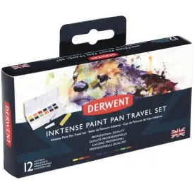 Derwent Inktense Paint Pan Travel Set Palette #1 Set of 12