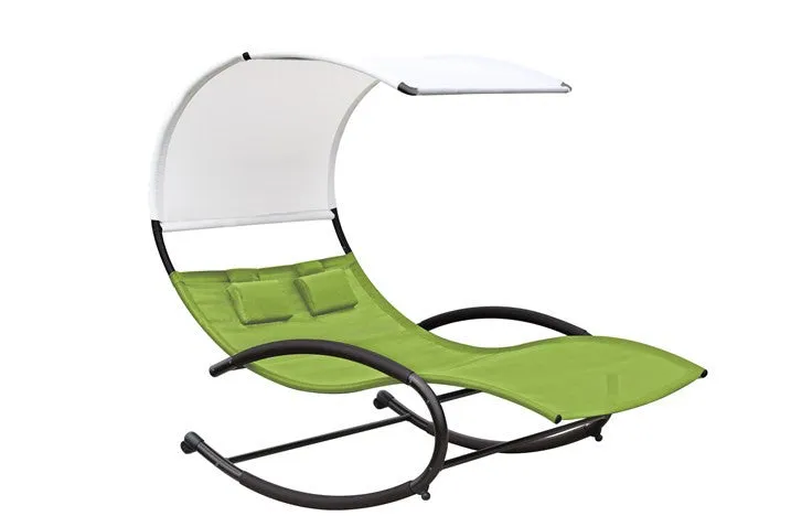 Double Chaise Rocker - Steel (Green Apple)