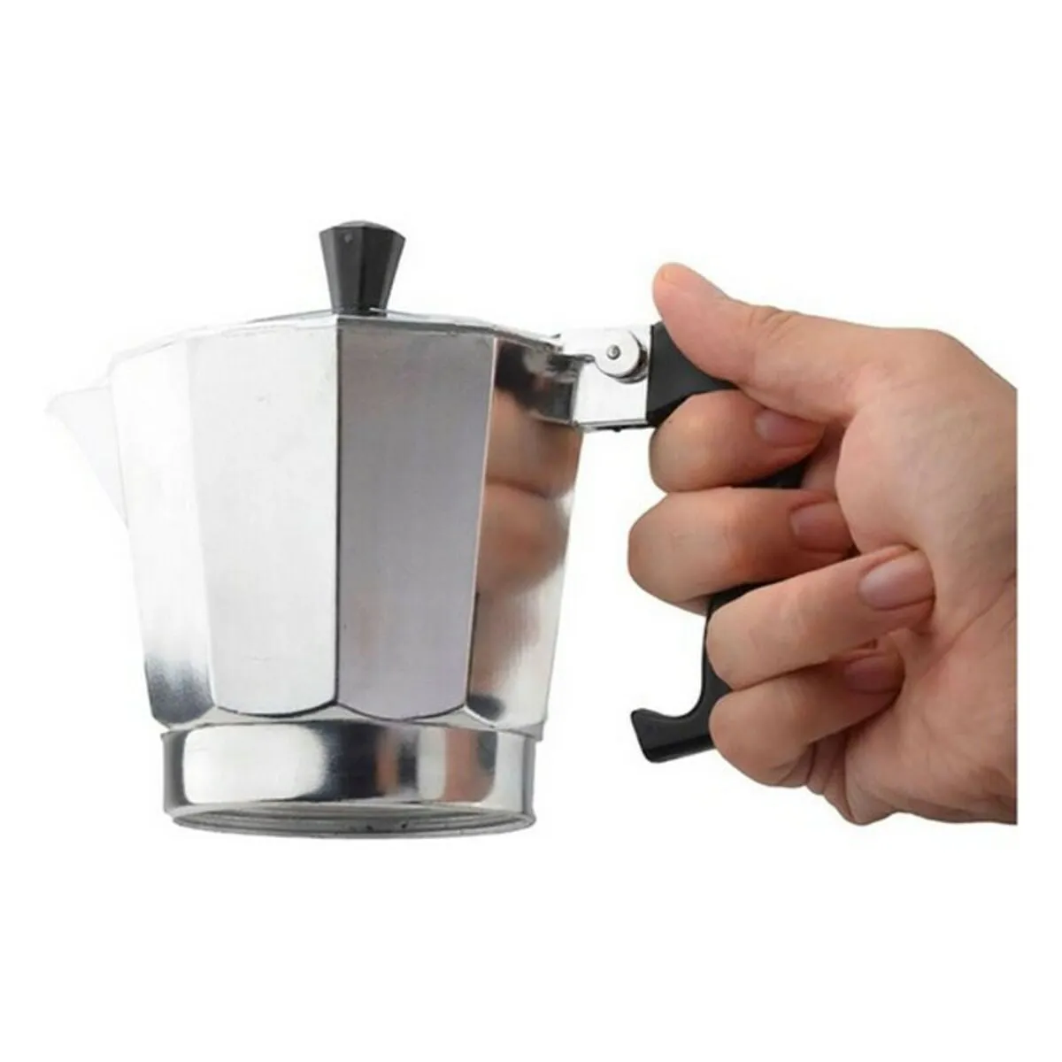 Italian Coffee Pot Haeger Moka Aluminium