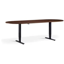 Lavoro Advance - Height Adjustable Meeting Table with D-End