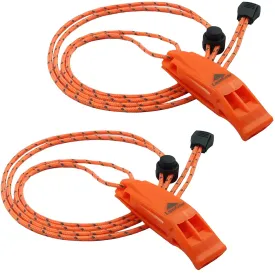 LuxoGear Emergency Whistles With Lanyard Safety Whistle Survival