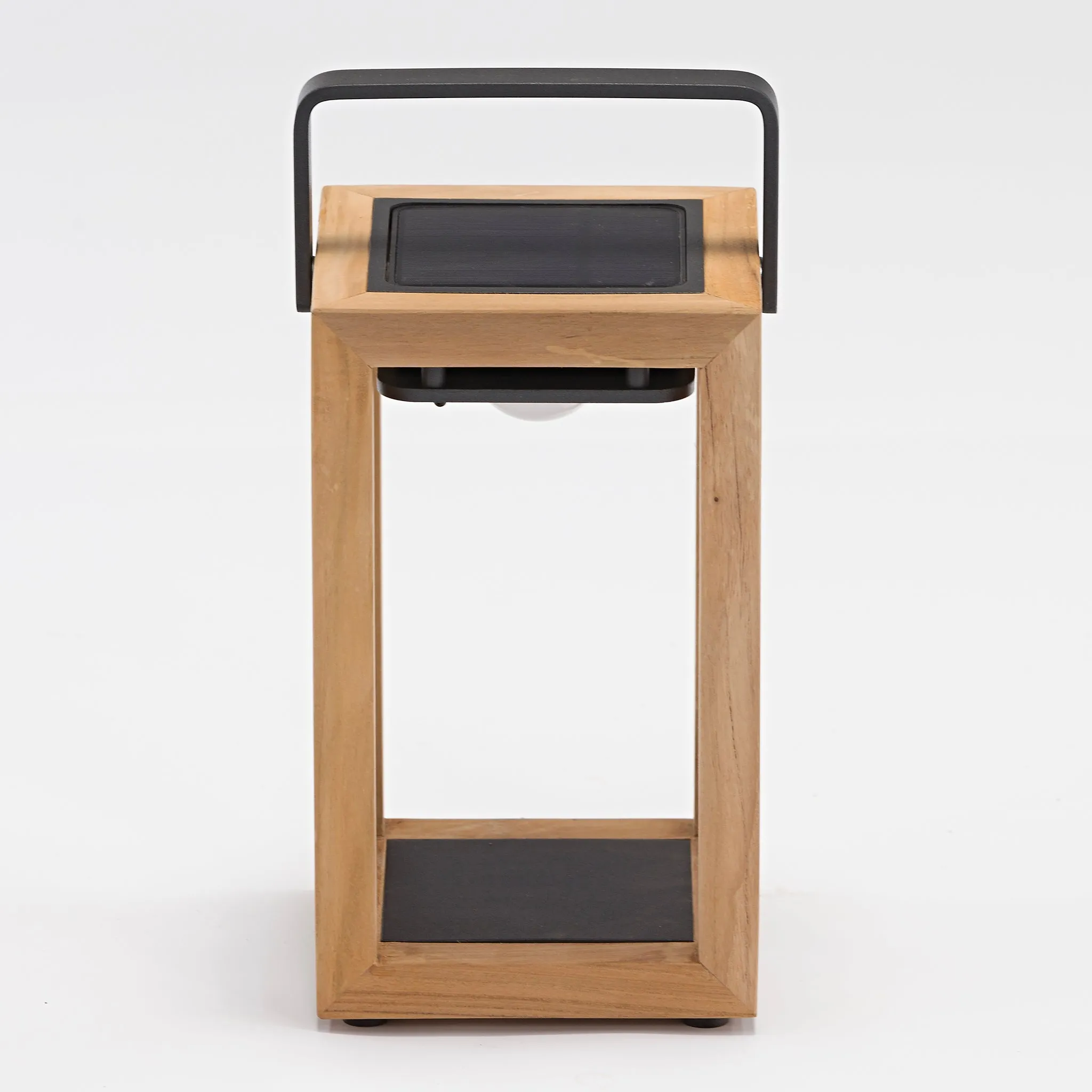 Luxor Table Outdoor and Indoor Solar Lantern In Teak