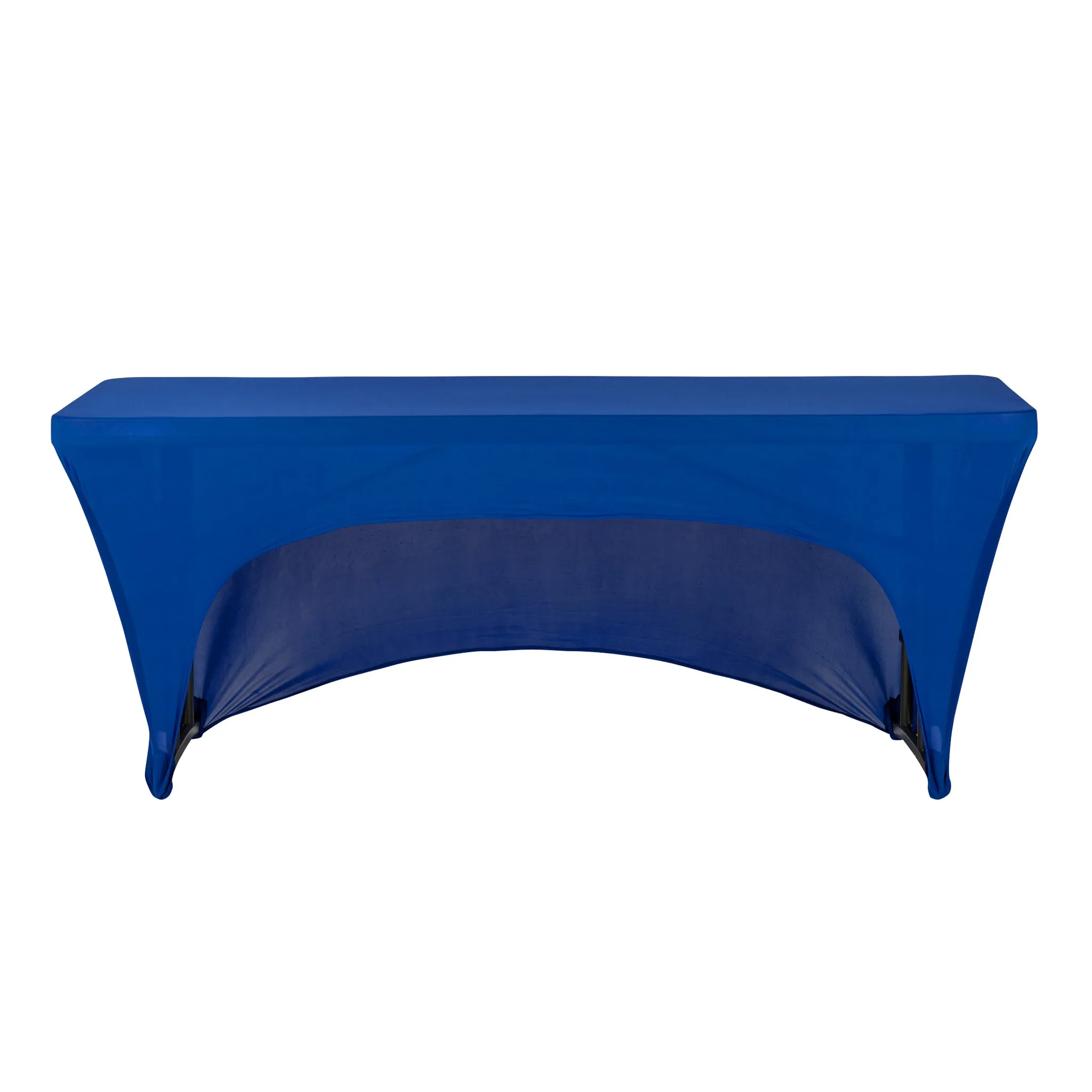 Open Back Stretch Spandex Table Cover 6 FT Rectangular - Royal Blue