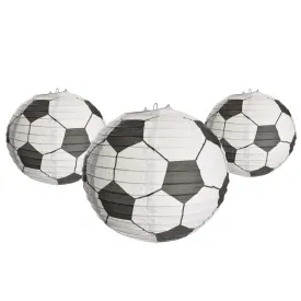 Soccer Ball Paper Lantern, 10-Inch, 3-Count