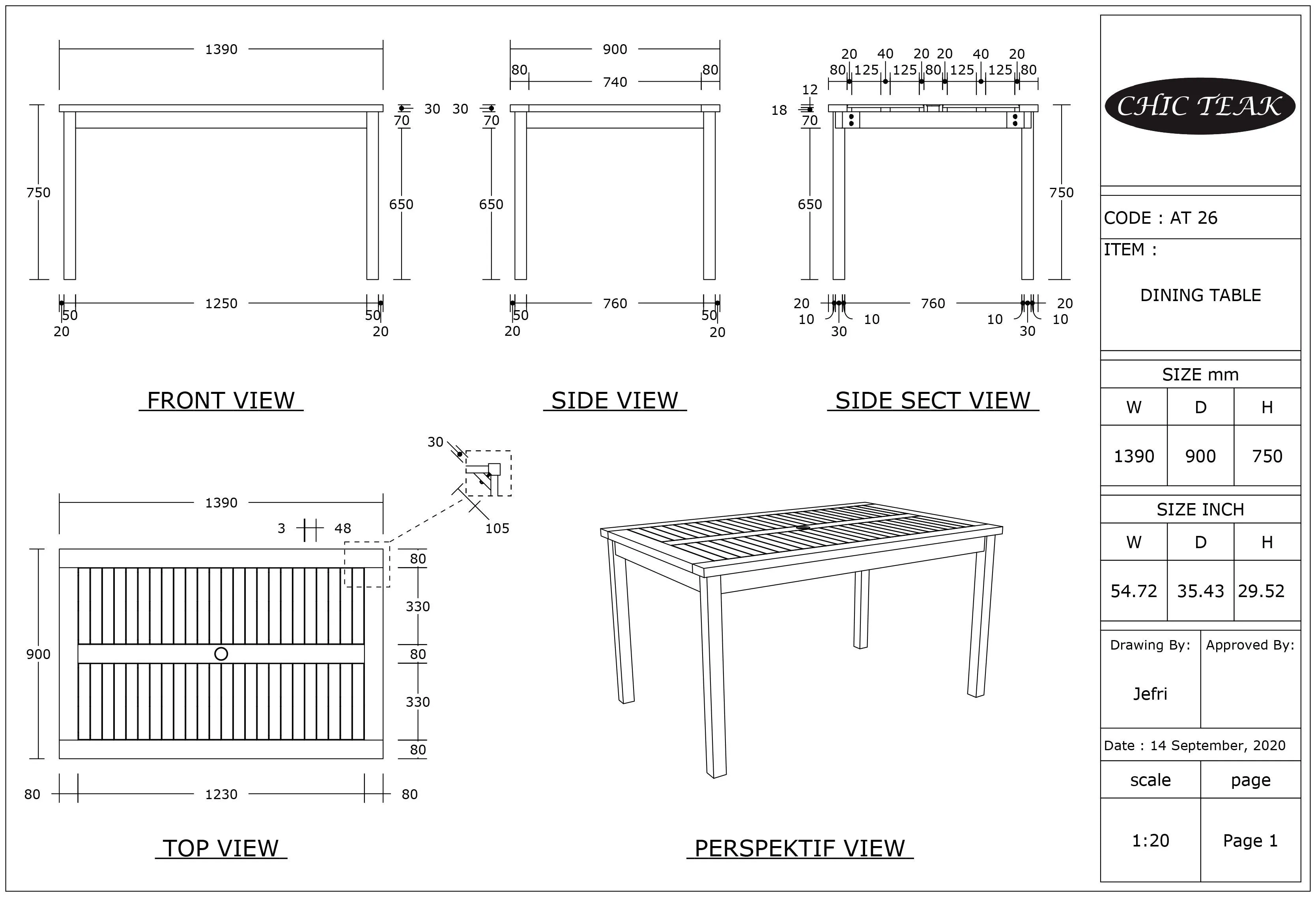 Teak Wood Maldives Rectangular Bistro Table, Bar Height (55", 63" and 71" sizes)