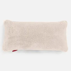 XL Rectangular Support Cushion Cover 40 x 70cm - Teddy Faux Fur Cream